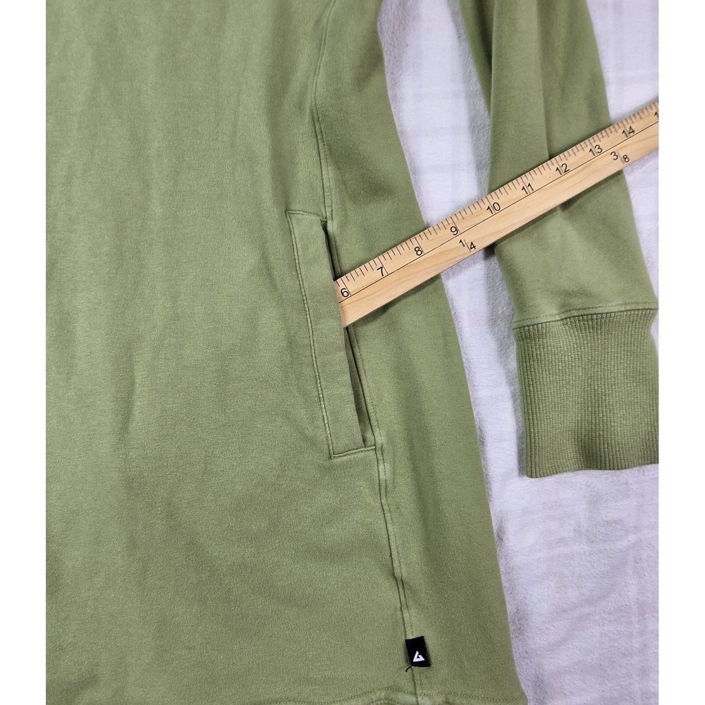 American Giant Womens Hoodie Dress Funnel Neck Pullover Sweatshirt Olive Green S - Picture 5 of 10